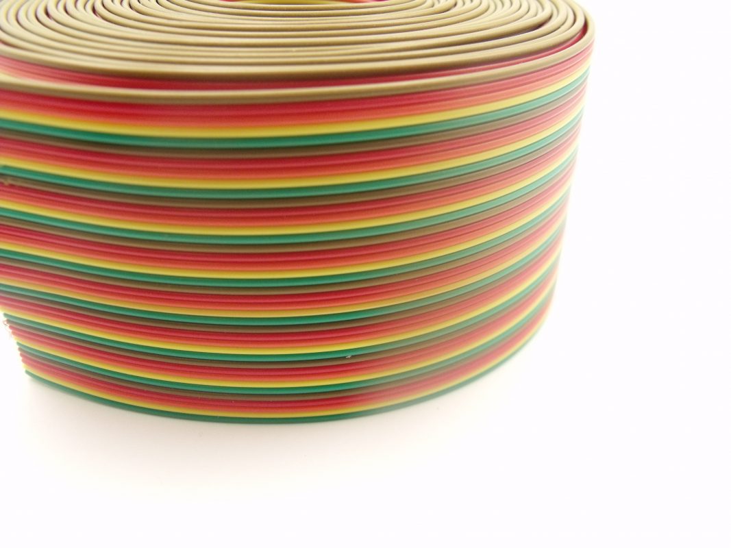 1 Metre 26AWG 40P Five Colour Flat Ribbon Cable - Automation PI Arduino 40 Way