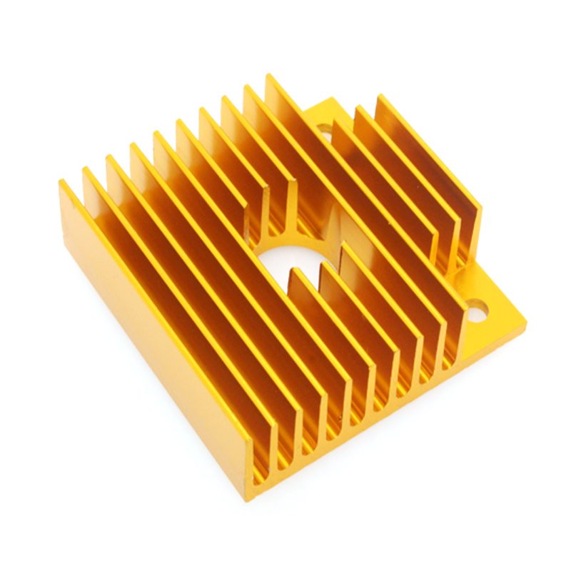 Nema17 Anodized Heatsink Heat Sink - Nema 17 - Gold - Cooling MK 7