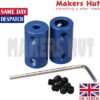 2 x Rigid Shaft Coupling 14mm X 25mm - Aluminum Coupler - 5x5 5x8 - 5mm 8mm
