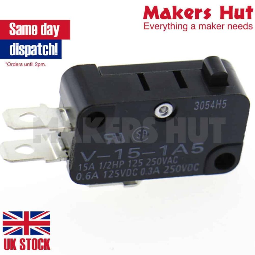 V-15-1A5 OMRON Electronic Components Micro Switch, PIN Plunger, SPDT 15A 250V