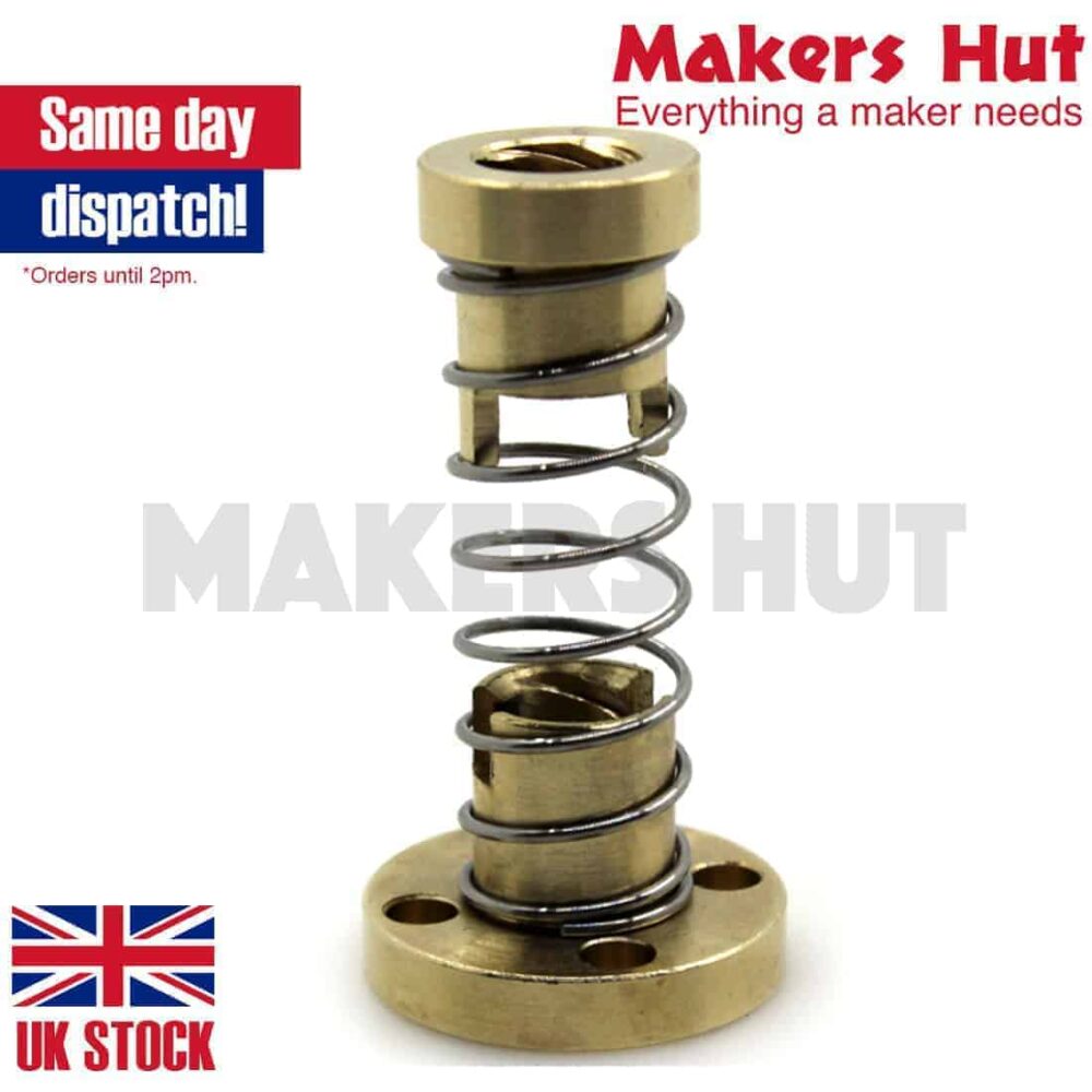 T8 Anti-backlash Spring Loaded Nut For CNC 8mm Threaded Rod Lead Screw