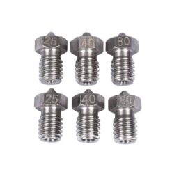 Stainless Steel Extruder Nozzle V6 - 1.75 or 3mm Filament / 0.25 0.4 0.8mm