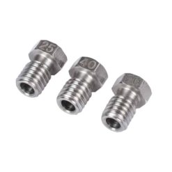 Stainless Steel Extruder Nozzle V6 - 1.75 or 3mm Filament / 0.25 0.4 0.8mm - Image 4