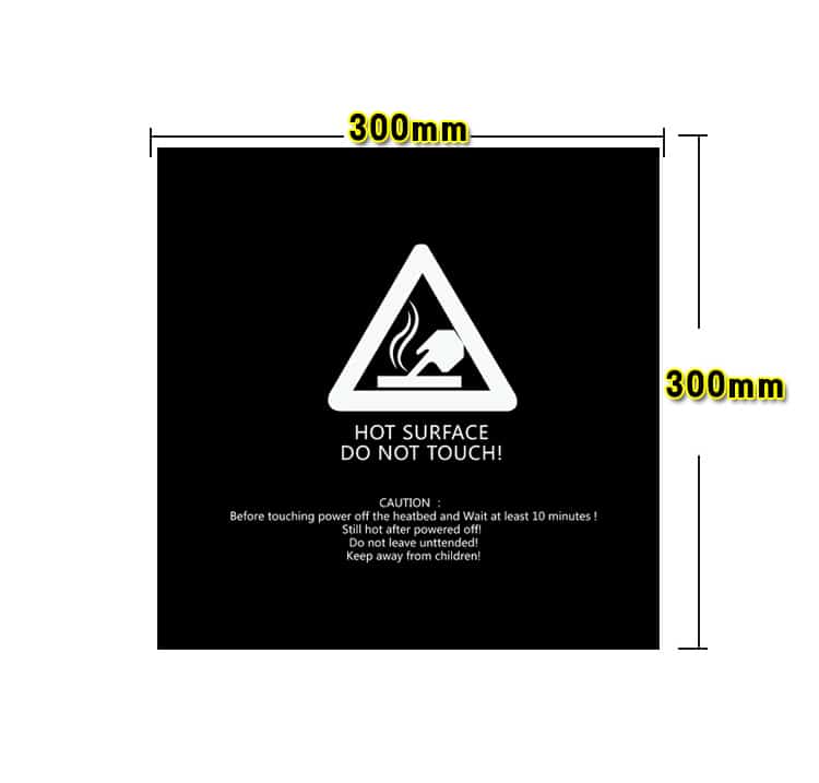 Durable Black Heat Bed Platform Sticker 200 220 250 300mm for 3D Printer UM2