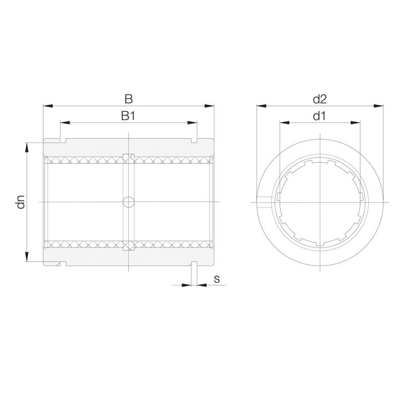 Igus DryLin Closed Linear Plain Bearing - RJZM-01-08 (8mm) Shaft