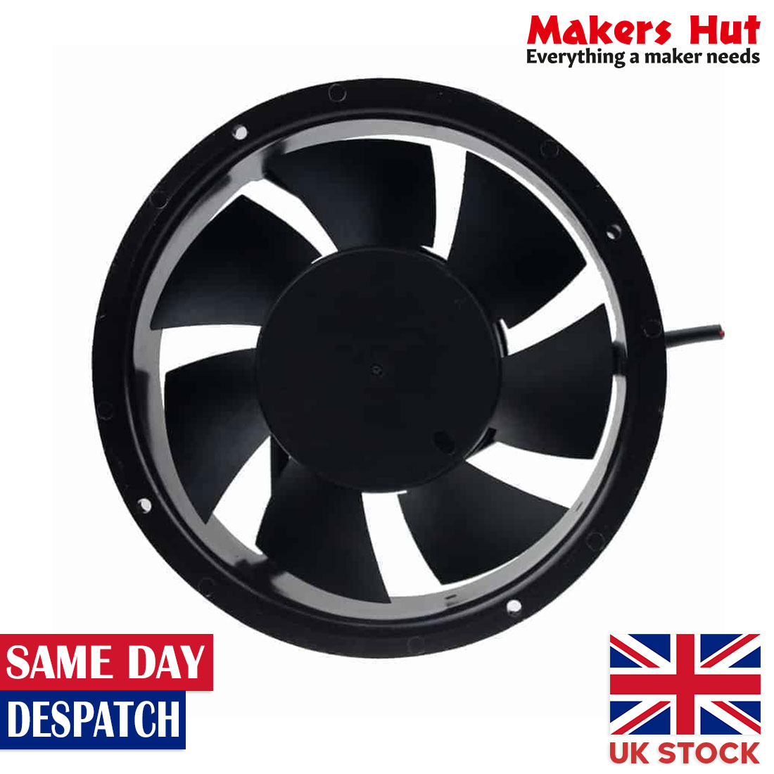 172mm Round Brushless Cooling Fan DC12V - 17251 - Double Ball Bearing