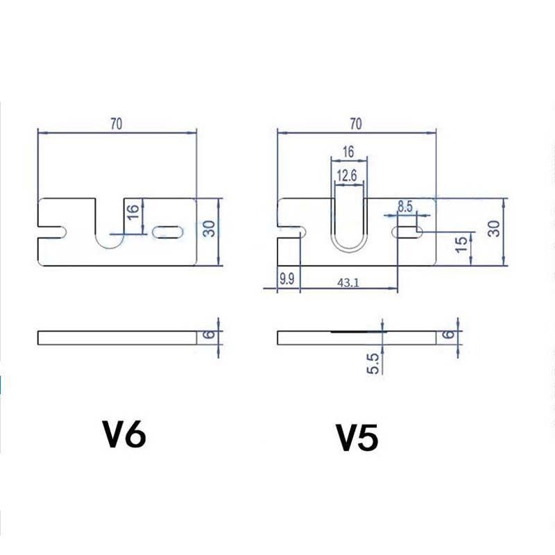 V5 V6 J-Head Hotend Extruder Aluminum Mounting Plate