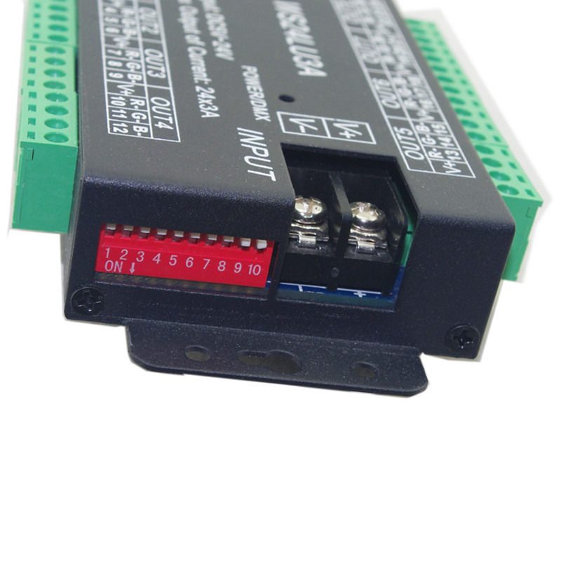 WS24LU3A 24CH DMX Controller DMX 512 Decoder RGB LED Strip Module Dump Node 24x3A WS24LU3A