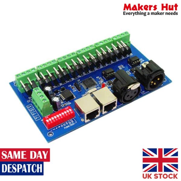 18CH DMX LED Controller RGB DMX512 Decoder – Makers Hut