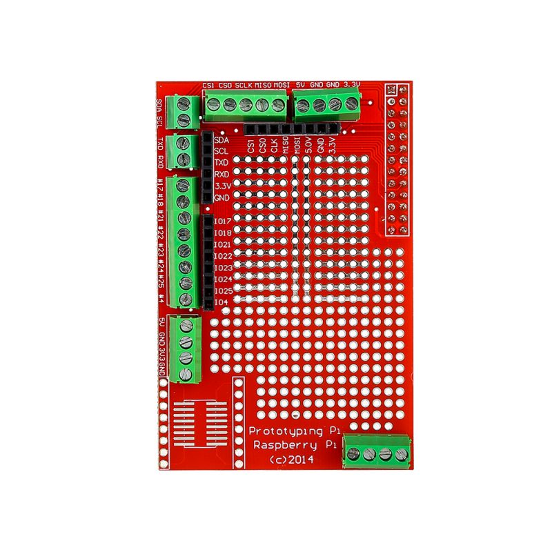 Prototype Shield Expansion Board For Raspberry Pi B Hole Red Extended 2.54mm