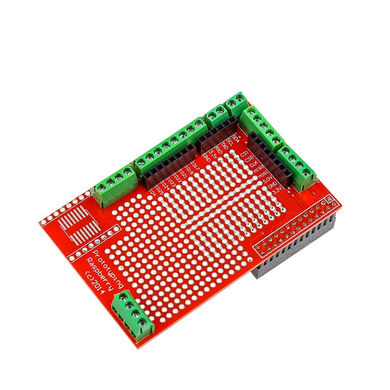 Prototype Shield Expansion Board For Raspberry Pi B Hole Red Extended 2.54mm