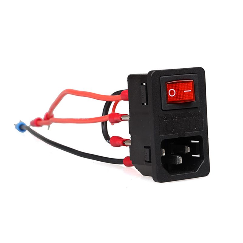 Power Switch Socket Module 220V/110V 10A with Fuse - 3D Printer