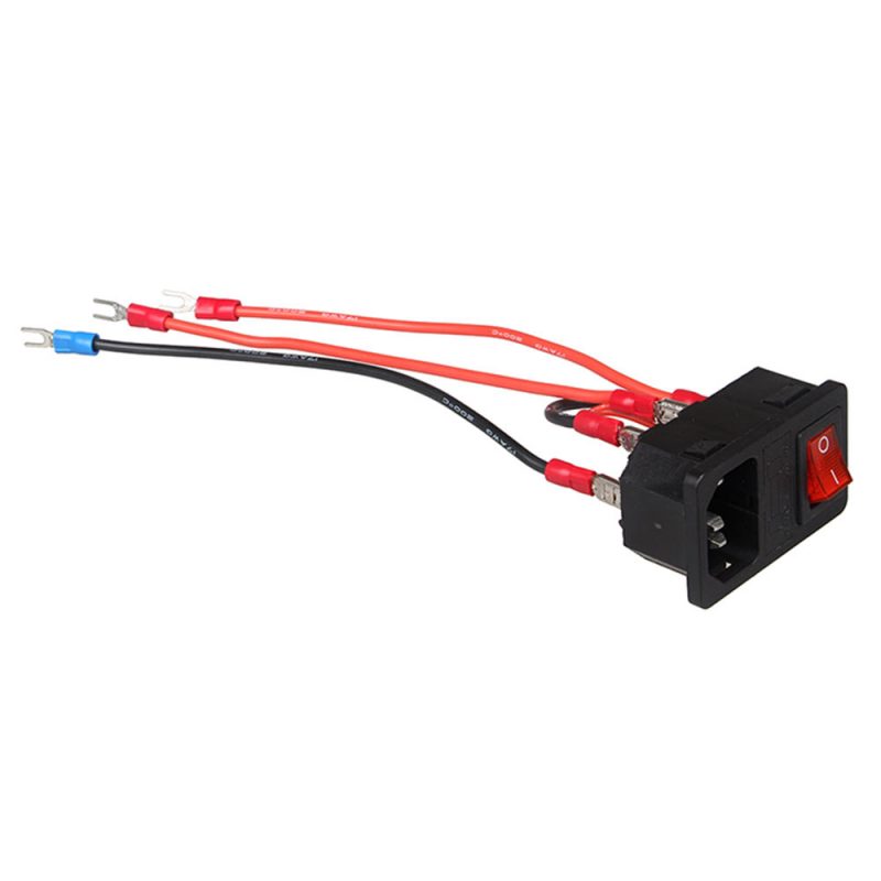 Power Switch Socket Module 220V/110V 10A with Fuse - 3D Printer