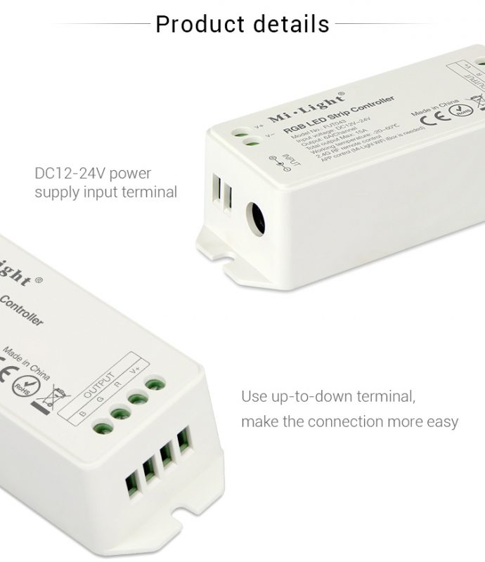Milight Smart LED Control System for RGB/RGBW/RGB+CCT Strip Light, DC 12V 24V