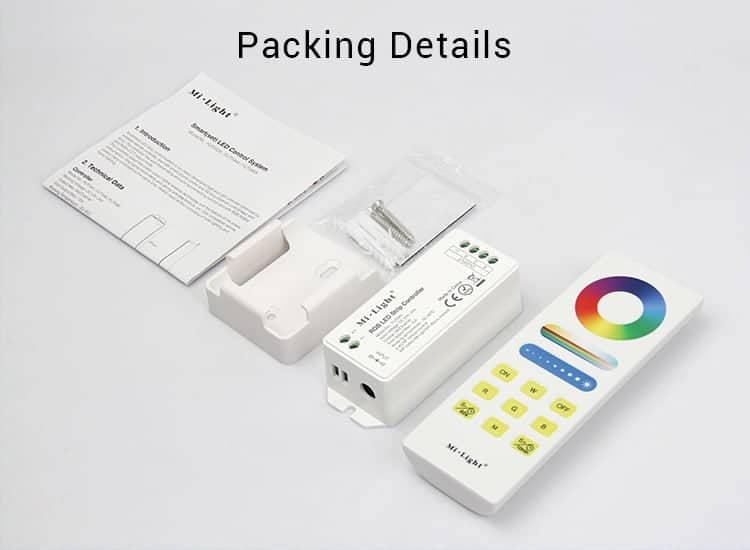 Milight Smart LED Control System for RGB/RGBW/RGB+CCT Strip Light, DC 12V 24V