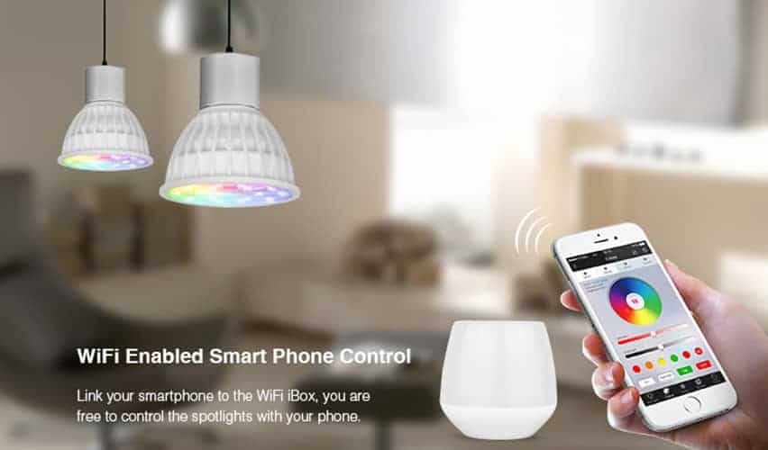 MiLight RGB-DW LED Spotlights Full Colour and Dual White (CCT)- FUT103 GU10 FUT104 MR16