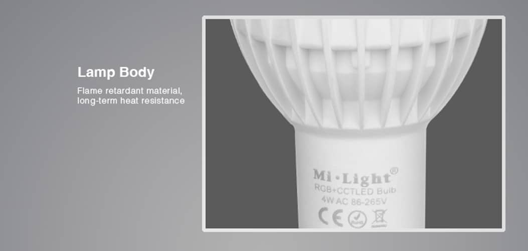 MiLight RGB-DW LED Spotlights Full Colour and Dual White (CCT)- FUT103 GU10 FUT104 MR16