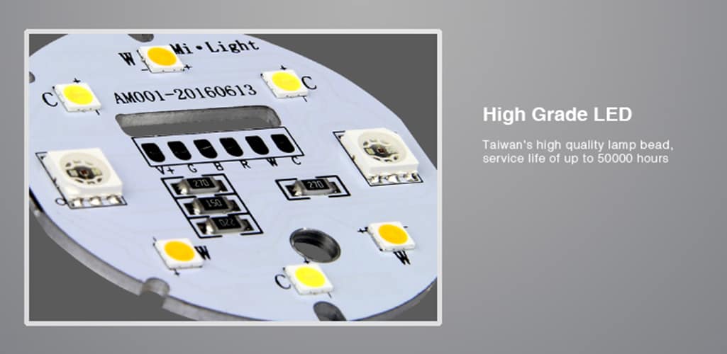 MiLight RGB-DW LED Spotlights Full Colour and Dual White (CCT)- FUT103 GU10 FUT104 MR16