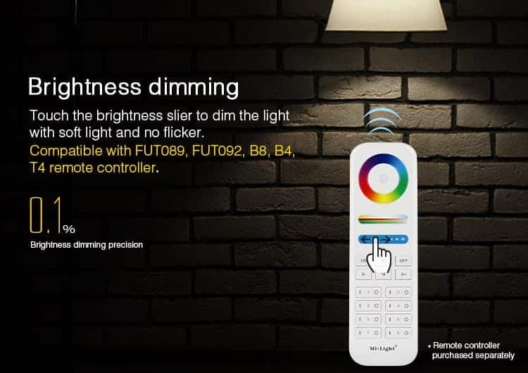 Mi-Light 12W RGB+CCT LED Light Bulb FUT105 Smart Lamp 2.4GHz Radio Controlled