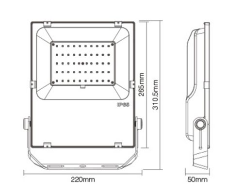MiLight RGB+CCT LED Floodlight - WiFi Remote Control 10W - 50W - FUTT02
