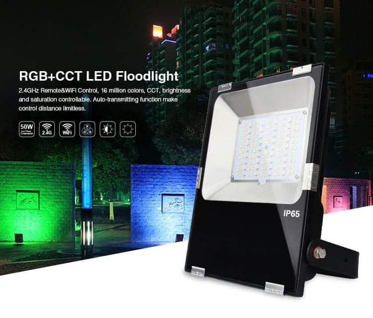 MiLight RGB+CCT LED Floodlight - WiFi Remote Control 10W - 50W