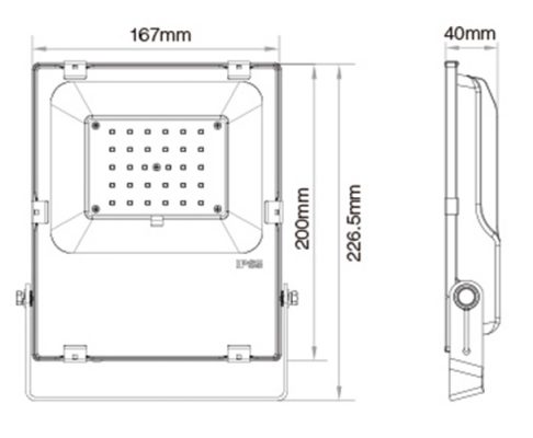 MiLight RGB+CCT LED Floodlight - WiFi Remote Control 10W - 50W - FUTT03