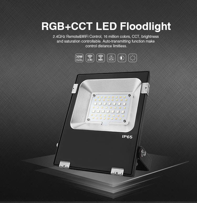 MiLight RGB+CCT LED Floodlight - WiFi Remote Control 10W - 50W