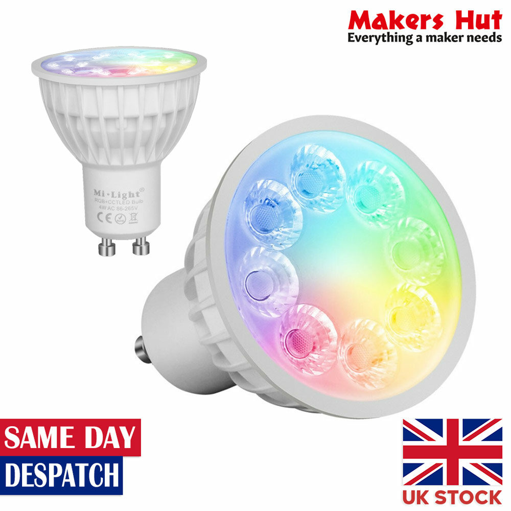 MiLight RGB-DW LED Spotlights Full Colour and Dual White (CCT)- FUT103 GU10 FUT104 MR16