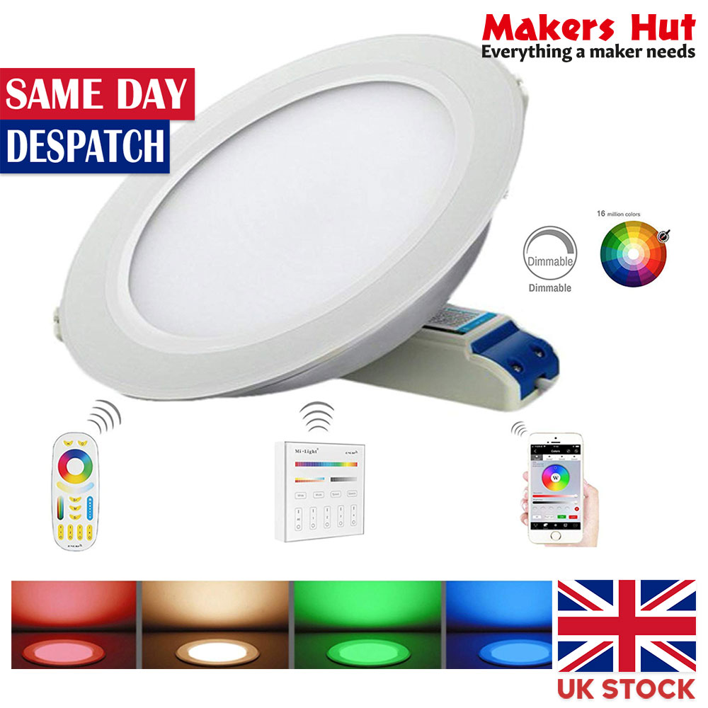 MiLight LED Recessed Round Downlight - RGB-DW (CCT) WiFi Remote Control 12W