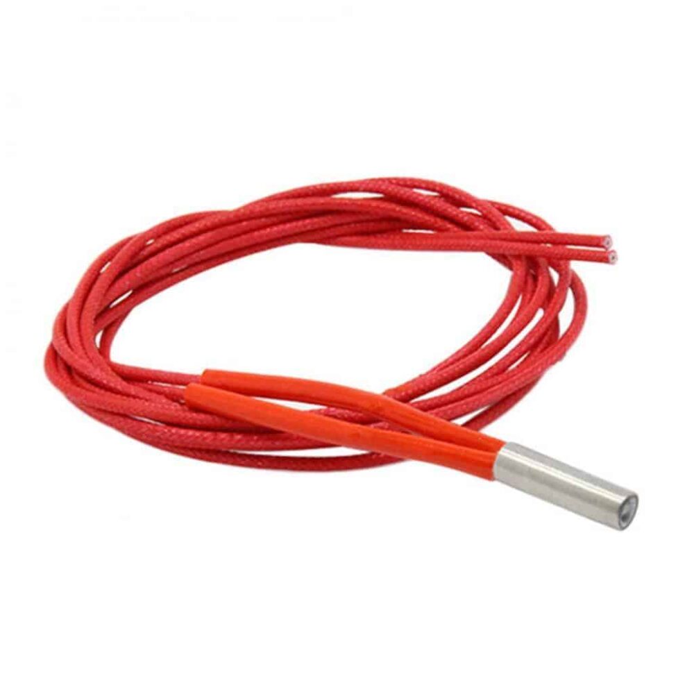 40W Ceramic Cartridge Heater w/ Silicone Wires - Straight Element - 12V 24V