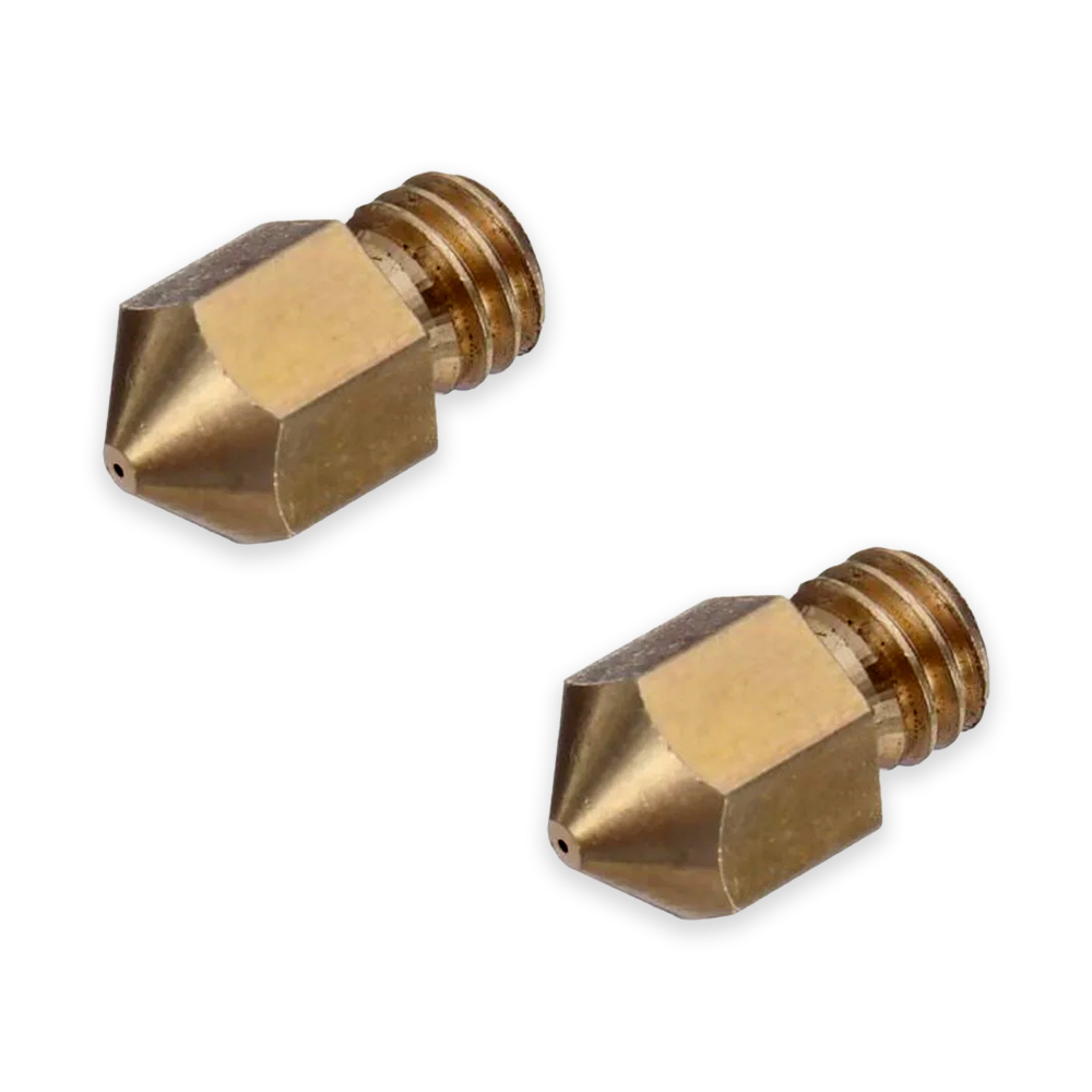2x 0.3mm Brass Nozzle for Makerbot MK7 MK8 - M6 Thread - 3D Printer