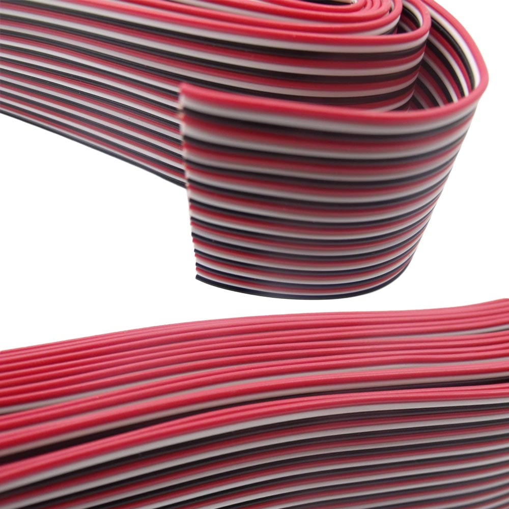 1 Meter - 40P Red and Black 26AWG Flat Cable - Arduino - Pi - With Good Ductility