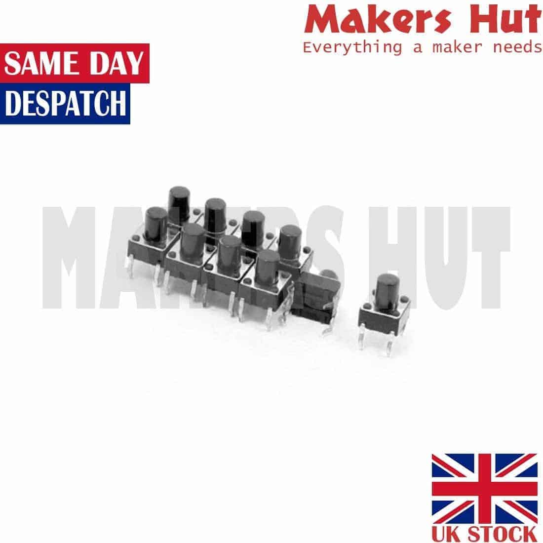10X Momentary Tactile Tact Push Button Switch 4 Pin DIP 6x6x5mm