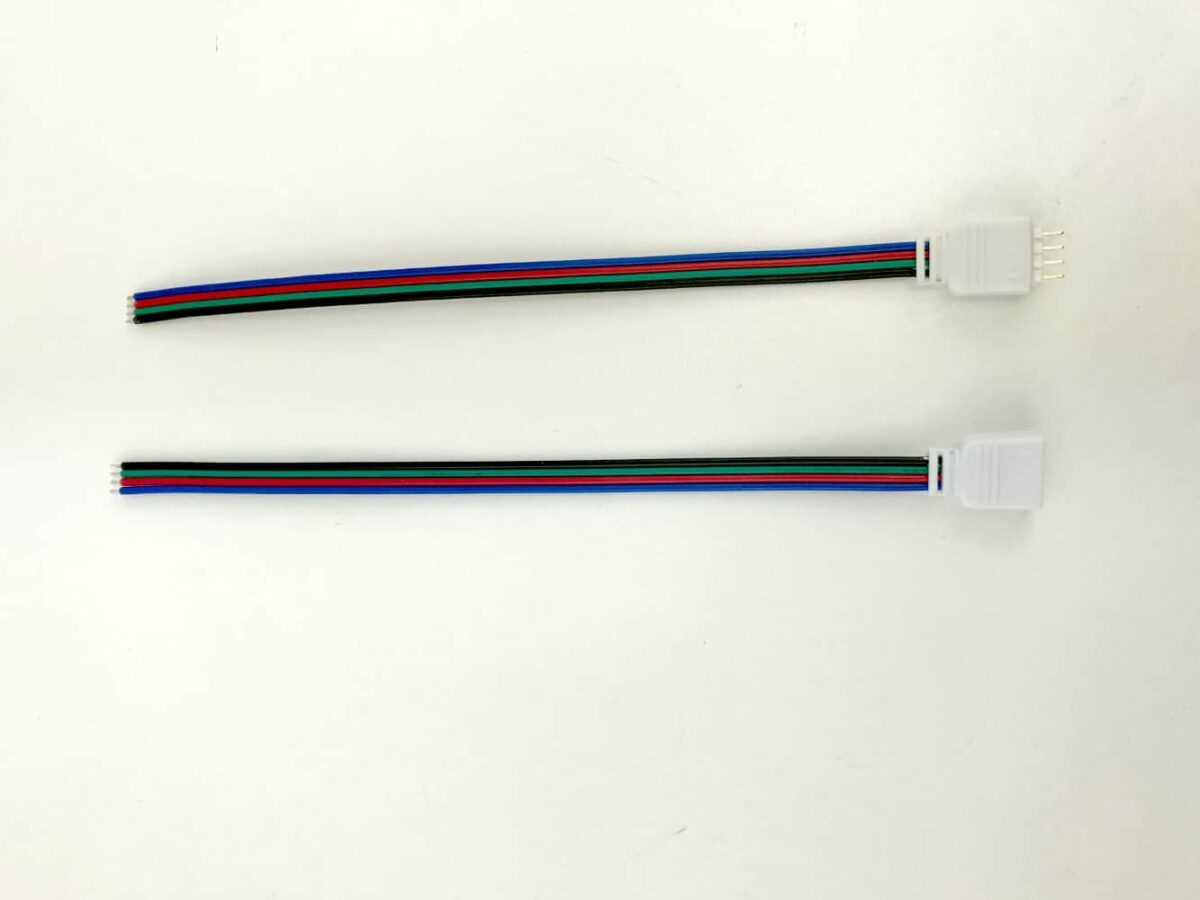 10mm 4Pin Connector Cable Cord Leads Female/Male 5050 RGB LED Strip Lights