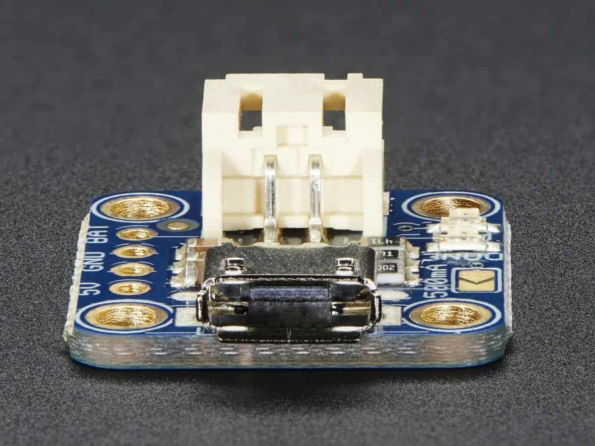 Adafruit Micro Lipo w/MicroUSB Jack - USB LiIon/LiPoly Charger - v1 PID: 1904