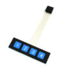 1x4 Matrix Extension Keyboard 4 Key Membrane Switch Keypad Keyboard