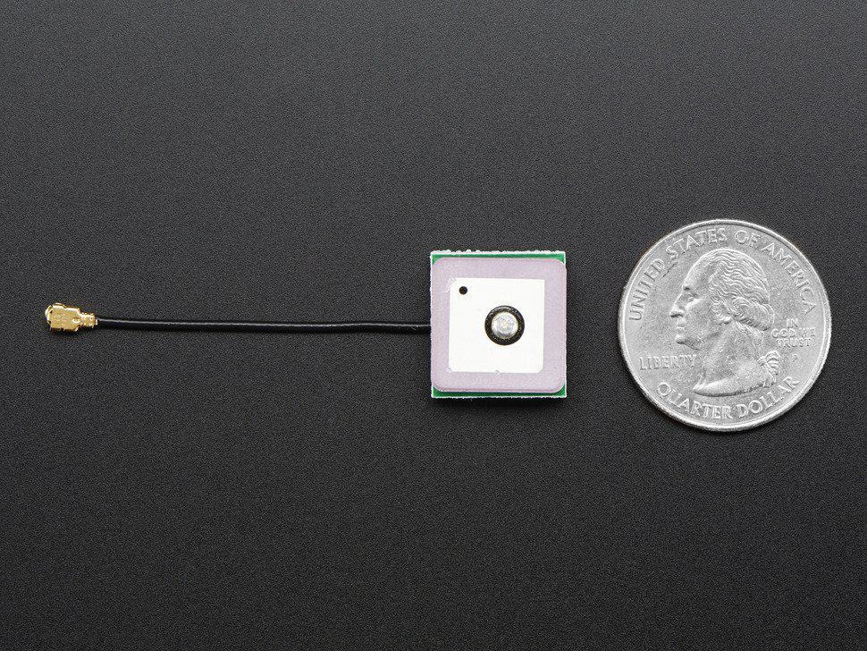 Adafruit Passive GPS Antenna uFL - 15mm x 15mm 1 dBi gain Fona - 2461