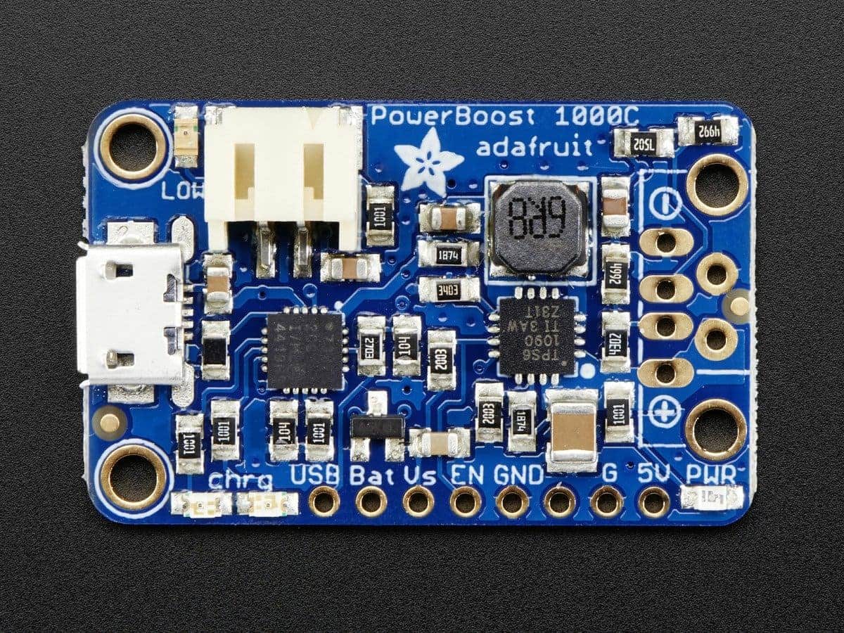 PowerBoost 1000 Charger - Rechargeable 5V Lipo USB Boost @ 1A - 1000C ADA2465