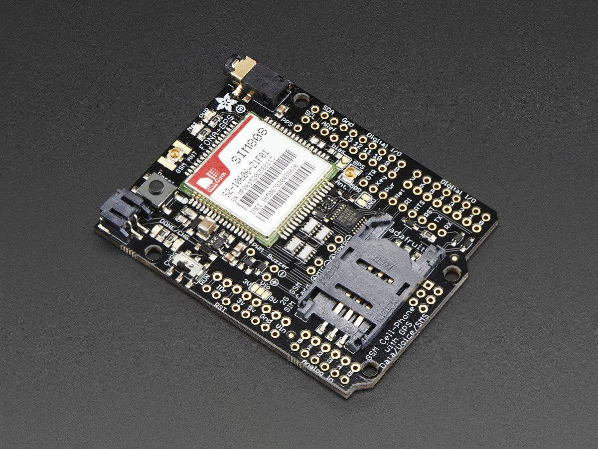 Adafruit FONA 808 Shield - Mini Cell G S M & G P S for Arduino - Adafruit