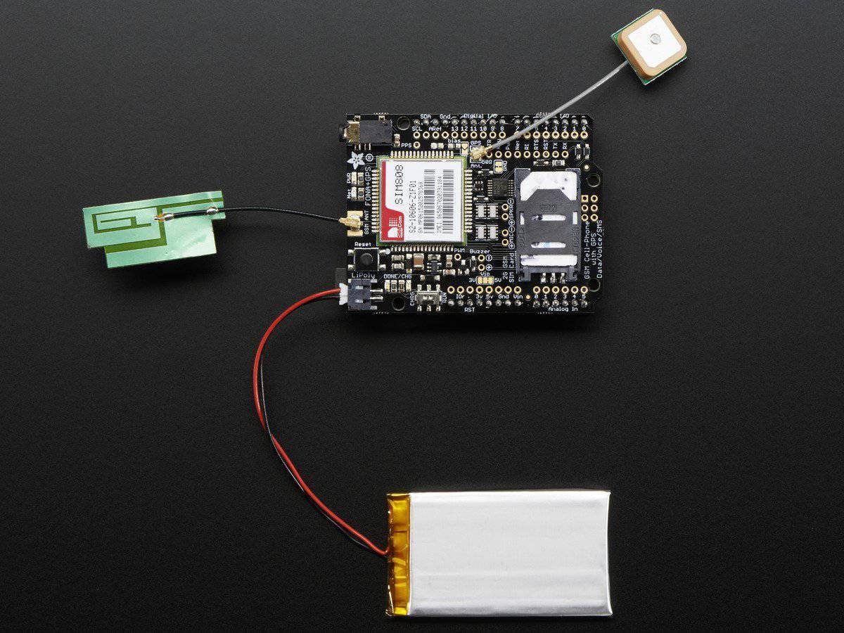 Adafruit FONA 808 Shield - Mini Cell G S M & G P S for Arduino - Adafruit