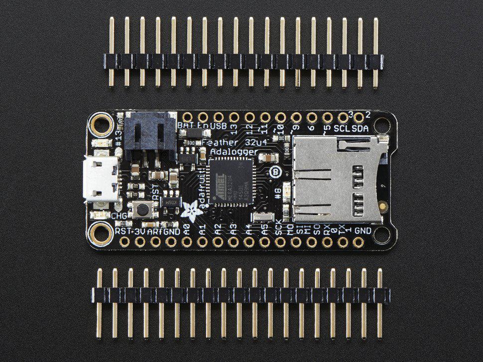 Adafruit Feather 32u4 Adalogger - ATmega32u4 3.3V - 8MHz 2795