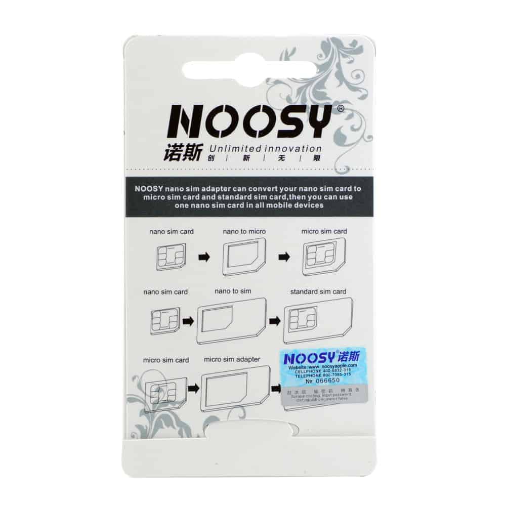 3 x NOOSY- 4 IN 1 Pack Nano To Micro Standard Sim Card Adapter