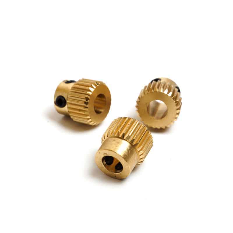 3D Printer Extruder Drive Gear for 1.75mm & 3mm - Brass Pulley 5mm 40 Teeth