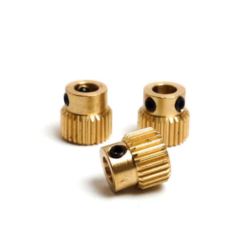 3D Printer Extruder Drive Gear for 1.75mm & 3mm - Brass Pulley 5mm 40 Teeth