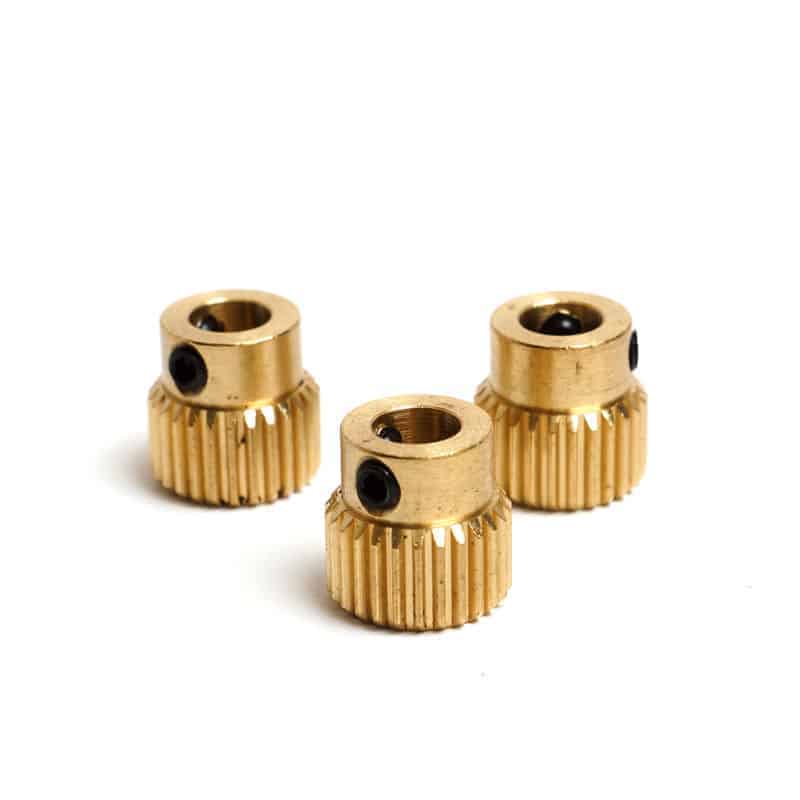 3D Printer Extruder Drive Gear for 1.75mm & 3mm - Brass Pulley 5mm 40 Teeth