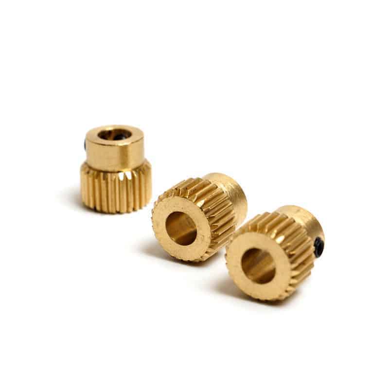 3D Printer Extruder Drive Gear for 1.75mm & 3mm - Brass Pulley 5mm 40 Teeth