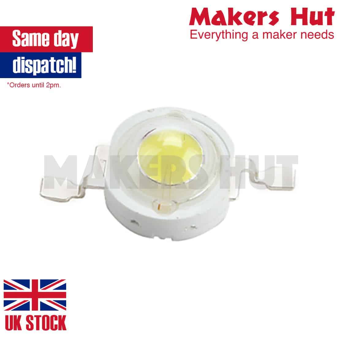 3w EPISTAR High Power LED Chip SMD Beads - White Green Red Blue