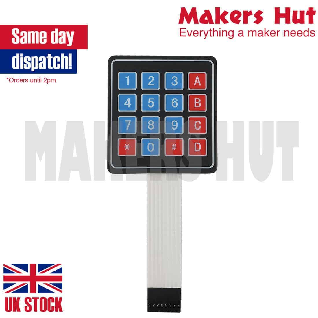 4x4 Matrix Extension Keyboard 16 Key Membrane Switch Keypad Keyboard