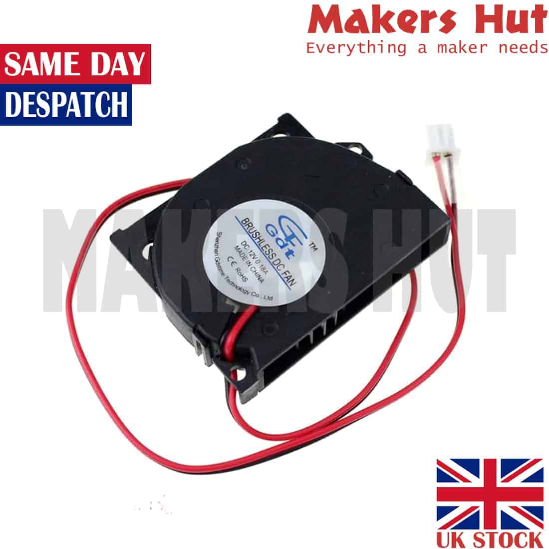 5010 Turbine Blower Fan - 3D Printer - Hotend - Cooling - 12V 2 Pin - 5cm