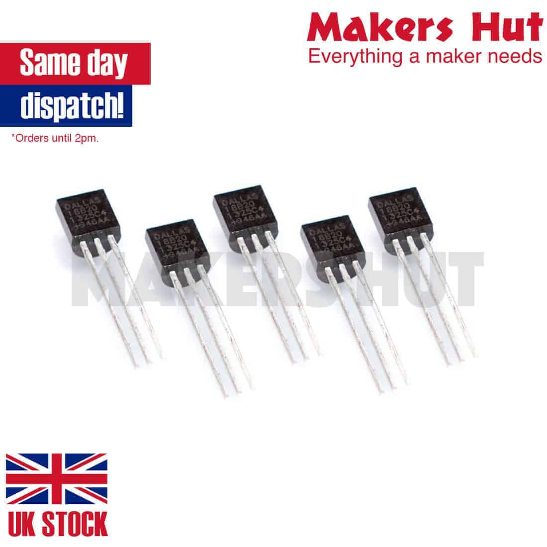 5x DS18B20 Digital Temperature Sensor Chip Dallas TO92 Thermometer Thermal